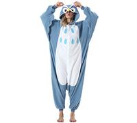 ULEEMARK Mujer Hombre Pijama Animal Entero Unisex para Adultos con Capucha Cosplay Pyjamas Ropa de Dormir Traje de Disfraz para Festival de Carnaval Halloween Navidad S