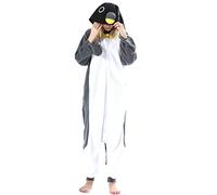 ULEEMARK Mujer Hombre Pijama Animal Entero Unisex para Adultos con Capucha Cosplay Pyjamas Ropa de Dormir Traje de Disfraz para Festival de Carnaval Halloween Navidad S