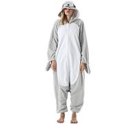 ULEEMARK Mujer Hombre Pijama Animal Entero Unisex para Adultos con Capucha Cosplay Pyjamas Ropa de Dormir Traje de Disfraz para Festival de Carnaval Halloween Navidad M
