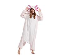 ULEEMARK Pijama Animal Entero para Adultos Pyjamas Ropa de Dormir Traje de Disfraz para Festival de Carnaval Halloween Navidad Ajolote Rosa-M(156-167CM)