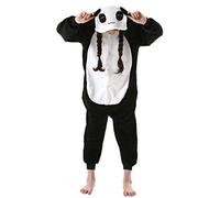 ULEEMARK Pijama Animal Entero Unisex para Niños con Capucha Cosplay Pyjamas Ropa de Dormir Traje de Disfraz para Festival de Carnaval Halloween Navidad Panda para Altura 90-148cm
