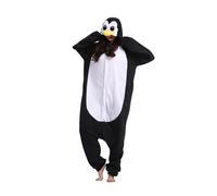ULEEMARK pingüino Pijama Onesie de Fiesta para Adulto Unisexo Carnaval Animales Disfraz Cosplay Halloween Pijama Hombre Mujer Inviernos de una Pieza L