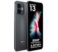 Ulefone Android 13 Teléfono Móvil Note 16 Pro, hasta 16GB RAM+128GB ROM, Cámara 50MP,Dual SIM-Libre Smartphone, 6.52'' HD+ Pantalla,Batería 4400mAh, Huella Dactilar+Reconocimiento Facial GPS Negro