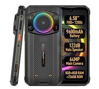 Ulefone Armor 21 Android 13 Smartphone Resistente, Infinite Halo, 122dB Altavoz, Batería 9600mAh, Cámara Visión Nocturna 64MP+24MP, 16GB+256GB, 6.58" FHD+ 120Hz, Teléfono IP68, Ranura para 3 Tarjetas