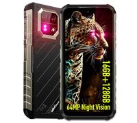 Ulefone Armor 22 16GB+128GB Teléfono Móvil Resistente Android 13, 64MP Cámara Visión Nocturna IR, 6600mAh 33W, IP68 Smartphone Todoterreno 4G, 6.58" FHD+, Telefono Movil Antigolpes, GPS/NFC/OTG Negro