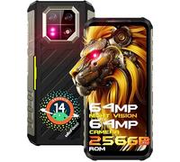 Ulefone Armor 22 (256GB) Smartphone Resistente Android 14, Visión Nocturna 64MP, Móvil Irrompible 16GB RAM/512GB SD, IP68K Antigolpes, Batería 6600mAh, FHD+ 6,58" 120 Hz, Doble SIM 4G/NFC/GPS/Verde