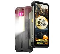 Ulefone Armor 24 22000mAh Movil Resistente 4G, 1000LM Lámpara Camping,24GB+256GB 6.78" FHD+ 120Hz 64MP+64MP Visión Nocturna Android 13 5G WIFI/NFC/GPS/IP69K Teléfono Impermeable