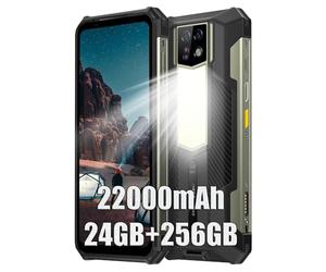 Ulefone Armor 24 4G Teléfono Móvil Resistente, 24GB+256GB IP68 Smartphone Todoterreno, 64MP Cámara de Visión Nocturna IR, 6.78" FHD+, 22000mAh 66W, Android 14 Telefono Movil Antigolpes, GPS/NFC/OTG