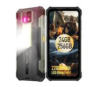 Ulefone Armor 24 Movil Resistente, 22000mAh/66W, 24GB+256GB/TF-2TB Teléfono Movil, Luz de Acampada, 64MP Visión Nocturna Cámara, Andriod 14, 6,79" HD Móvil Irrompible 120Hz, NFC/OTG/GPS/IP68/Face ID