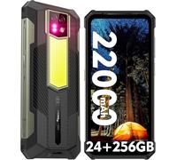 Ulefone Armor 24 Móvil Resistente, 24GB+256GB/SD-2TB, 22000mAh/66W Movil Irrompible, 1000LM Camping Licht Android 14 Smartphone Resistente, 6,79" FHD+ 120Hz, 64MP+64MP Cámara IP68 NFC/OTG/4G Dual SIM