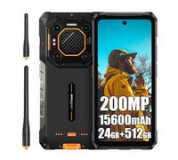 Ulefone Armor 26 Ultra WT 5G Teléfono Móvil Resistente, MTK 8020 24GB+512GB Smartphone Todoterreno, 15600mAh 120W, 200mp+64MP Cámara IR, 6.78" FHD+, Android 13 Telefono Movil Antigolpes, NFC/GPS/OTG