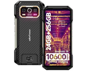 Ulefone Armor 27T Thermal Rugged Smartphone 2025, 10600 mAh carga inalámbrica 30 W, 24 GB + 256 GB/2 TB Teléfono robusto, 64 MP + cámara térmica, teléfono 6,78" FHD+/120 Hz móviles resistentes IP68