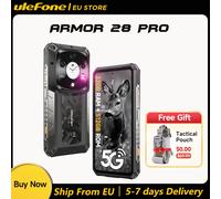 Ulefone Armor 28 Pro 5G AI teléfono resistente 512GB ROM Smartphone 120W MTK Dimensity 7300 10600mAh 6,67 "AMOLED 64MP teléfono móvil Armor 28 Pro