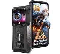 Ulefone Armor 28 Ultra AI Movil Irrompible 5G 32GB+1TB, Dimensity 9300+ 6.67" AMOLED+1.04" Sub-Pantalla 50MP IMX989+64MP Visión Nocturna 10600mAh 120W Resistente Telefono Rugerizado