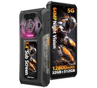 Ulefone Armor 30 Pro Móvil Resistente Teléfono Doble Pantalla 5G, 12800mAh 32GB+512GB/2TB Dimensity 7300X, Pantalla 6,95" FHD+ 120Hz + 3,4", 50MP+64MP+32MP, Android 14 Movil Irrompible, NFC/OTG/GPS