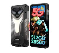 Ulefone Armor 34 Movil Resistente 5G, 25500mAh 66W 32GB+512GB/SD-2TB Android 15 AI Smartphone 6,95” FHD+ Teléfono Movil 120Hz con LED de 1100LM, 50MP+64MP Visión Nocturna, Diseño de 4 LED IR/OTG/NFC