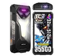 Ulefone Armor 34 Pro + 5G Móvil Resistente con Proyector, MTK 7400X 32GB+512GB/2TB, 25500mAh Android 15 Móvil Irrompible,6.95'' FHD+ 120Hz, 98db Altavoz, 64MP Visión Nocturna, 1100LM Luz de Camping