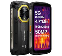 Ulefone Armor Mini 20T Pro 5G Imágenes Térmicas (Lepton 3.5) Smartphone Resistente Tamaño de Palma, 16GB+256GB, Batería 6200mAh Carga Inalámbrica, Cámara 50MP, 4.7" HD+, IP68 IP69K Android 14, NFC