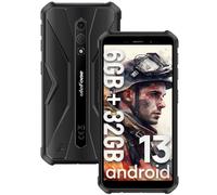 Ulefone Armor X12 Móvil Resistente 2025 Android 13 Go, 6GB+32GB(256GB SD), Teléfono Movil 5,45" HD, Smartphone Robusto, 4860mAh Batería, 13MP+8MP Cámara, IP68/IP69K Doble 4G/NFC/GPS/OTG/Negro