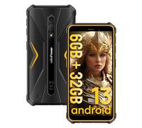 Ulefone Armor X12 Movil Resistente, 6GB RAM + 32GB ROM Android 13 Teléfono Impermeable, 13MP Cámara 5.45" Schermo Teléfono Móvil Libres, 4860mAh Batería, 4G Dual SIM/NFC/GPS/IP69K-Naranja
