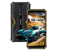 Ulefone Armor X12 Pro Movil Resistente, 6GB RAM + 32GB ROM Android 13 Teléfono Impermeable, 13MP Cámara 5.45" Schermo Teléfono Móvil Libres, 4860mAh Batería, 4G Dual SIM/NFC/GPS/IP69K-Naranja