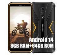 Ulefone Armor X12 Pro Teléfono Móvil Resistente 4G, 8GB+64GB Octa-Core IP68 Smartphone Todoterreno, 4860mAh 5,45" HD+ Cámara 13MP Android 14 Telefono Movil Golpes GPS/NFC/Dual SIM, Naranja