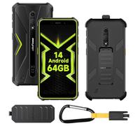 Ulefone Armor X12 Pro Teléfono Móvil Resistente,8Go+64Go/TF 256Go Smartphone Resistente Android 14, IP68/69K Téléphone 4G Dual SIM, 4860mAh 13MP+8MP 5.45'' HD+,Face ID GPS NFC 2 ANS Garantie,Vert