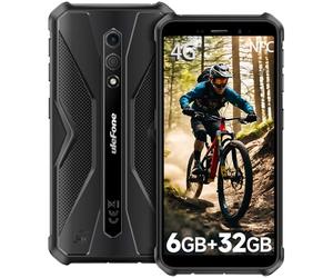 Ulefone Armor X12 Teléfono Móvil Resistente Android 13, Móvil Rugerizado 6GB+32GB(256GB SD), Octa-Core, Rugged Smartphone 5,45" HD, 4860mAh Batería, 13MP+8MP, Teléfono Antigolpes Doble 4G/NFC/GPS/OTG