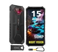 Ulefone ARMOR X13 Android 15 Teléfono Móvil Inastillable 12GB + 64GB/SD 256GB 50MP + 24MP Visión Nocturna 6320mAh Batería 6.52 Pulgadas HD+ Smartphone Inastillable 4G Dual SIM/Face ID/GPS/NFC