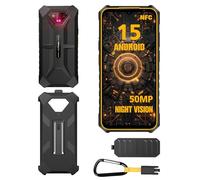 Ulefone Armor X13 Android 15 - Teléfono móvil irrompible, 12 GB+64 GB/SD 256 GB, 50 MP+24 MP Nocturne Vision 6320mAh Batería, 6,52 Pulgadas HD+, Smartphone irrompible 4G Dual SIM/Face ID/GPS/NFC