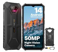 Ulefone Armor X13 Móvil Resistente(2024), Teléfono Movil Android 14, Movil Irrompible 12GB +64GB ROM/SD-256GB, 50MP+24MP Visión Nocturna, 6320mAh, 98dB Altavoz, Teléfono 6.52" HD+, Doble 4G/NFC/GPS