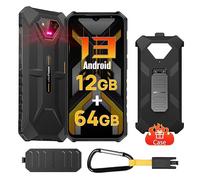 Ulefone Armor X13 Teléfono Móvil Android 15, 12+64GB/SD-256GB, Móvil Resistente Octa-Core 6320mAh Batería IP68/IP69K 6.52” HD+, 50MP+24MP Cámara 5GHz Wi-Fi/NFC/OTG/GPS Dual SIM Negro