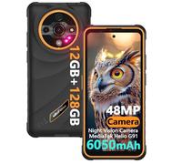 Ulefone Armor X31(2025) Móvil Irrompible 12GB+128GB(TF-2TB) Batería 6050 mAh Teléfono Todoterreno Octa Core IP69K Android 14 4G LTE Dual SIM Cámara AI 48MP+20MP Resistente al Agua IP68/NFC/OTG Naranja