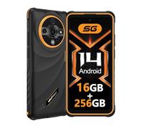 Ulefone Armor X31 Pro 5G Movil Resistente 2025 Android 14 Smartphone 6050mAh Teléfono Movil 16GB+256GB/SD-2TB 6,56” 120Hz, Cámara 64MP+25MP, 3-Slots/Flashlight/Face ID/Fingerprint/GPS/OTG/NFC Naranja