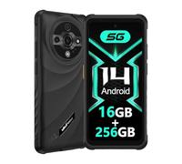 Ulefone Armor X31 Pro 5G Movil Resistente 2025, Android 14 Smartphone 6050mAh Teléfono Movil 16GB+256GB/SD-2TB 6,56” 120Hz, Cámara 64MP+25MP, 3-Slots/Flashlight/Face ID/Fingerprint/GPS/OTG/NFC Negro