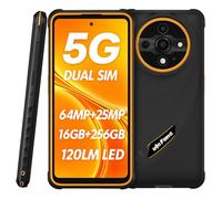 Ulefone Armor X31 Pro 5G Smartphone Resistente, Cámara 64MP+25MP (Visión Nocturna y Linterna Antirreflejo), 5G 16GB+256GB, 6,56" HD+ 120Hz, IP68 Móvil Antigolpes Android 14, GPS NFC Naranja