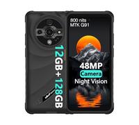 Ulefone Armor X31 Smartphone Resistente, 12GB+128GB/SD-2TB, 6050mAh Movil Irrompible IP68/IP69K, Cámara 48MP+20MP con Visión Nocturna, Android 14, Pantalla HD+ 6.56" 90Hz, 4G Dual SIM, NFC, GPS, Negro
