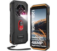 Ulefone Armor X32 Movil Irrompible, MTK G91 12GB+128GB/2TB 48MP+20MP Visión Nocturna Movil Resistente 5.65" Cristal Gorilla con Linterna 5500mAh Telefono Dual SIM/NFC/Huella ID 2 años garantía-Naranja
