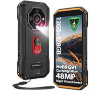 Ulefone Armor X32 Movil Irrompible, MTK G91 12GB+128GB/2TB 48MP+20MP Visión Nocturna Movil Resistente 5.65" Cristal Gorilla con Linterna 5500mAh Telefono Dual SIM/NFC/Huella ID 2 años garantía-Naranja