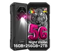 Ulefone Armor X32 Pro 5G Movil Resistente 2025, Android 14 Smartphone 16GB+256GB/SD-2TB 5500mAh Teléfono Movil Flashlight, 5,65”, Cámara 64MP+16MP+25MP, 3-Slots/Face ID/Fingerprint/GPS/OTG/NFC Negro