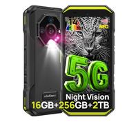 Ulefone Armor X32 Pro 5G Movil Resistente 2025, Android 14 Smartphone 16GB+256GB/SD-2TB 5500mAh Teléfono Movil, Cámara 64MP+16MP+25MP, 3-Slots/Flashlight/Octagon Dome-Inspired Design/OTG/NFC Verde