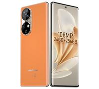 Ulefone Note 17 Pro - Teléfono móvil (24 GB+256 GB, cámara 108 MP+32 MP, pantalla curvada AMOLED 6,78 "/120Hz, Android 13, 5050 mAh, 4G Dual SIM Smartphone desbloqueado/Face ID/Type-C/GPS/NFC- Naranja