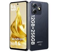 Ulefone Note 18 Pro Teléfono Móvil Libre, Cámara 64MP+50MP+32MP, 12GB+256GB/SD-2TB Android 14 Moviles 5450mAh Batería Carga Rápida 18W Smartphone 6,78" HD+ 4G /GPS/OTG/Huella Dactilar/NFC Negro