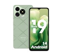 Ulefone Note 19 Teléfono Móvil Android 14, 6GB+32GB/SD-512GB, Cámara 8MP+5MP, 5000mAh Batería Moviles Octa Core Smartphone 6,56" HD+ 3 Ranuras para Tarjetas 4G Dual SIM/Face ID/GPS/OTG/FM Verde