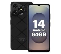 Ulefone Note 19 Teléfono Móvil Libres, 6.56" Pantalla HD+ Telefono Movil, 6GB RAM+64GB ROM/TF 512GB Android 14 Smartphone, Batería 5000mAh, Cámara 8MP Móvil, 4G Dual SIM/Face ID/Fingerprint/GPS, Negro