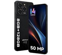 Ulefone Note 20 Pro Telefono Movil, 8GB RAM + 128GB ROM/TF 1TB, Cámara 50MP Android 14 Smartphone, 6.75" HD+ 6000mAh Móvil Libres, Dual SIM 4G/OTG/Face ID/GPS-Negro