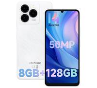 Ulefone Note 20 Pro Teléfono Móvil Android 14, 8GB+128GB/SD-1TB, Cámara 50MP+8MP, 6000mAh Batería Moviles Octa Core Smartphone 6,75" HD+ Widevine L1 Dual SIM GPS/OTG/Face ID/Fingerprint Blanco
