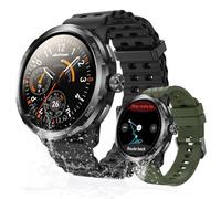 Ulefone Reloj inteligente militar para hombre, brújula GPS, IA, ChatGPT, llamada Bluetooth, frecuencia cardíaca, monitor de sueño SpO2, 5 ATM, IP68, impermeable, 1.5 pulgadas, AMOLED 100+, rastreador
