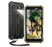 Ulefone Rugking 2 Pro Android 15 Movil Resistente 8GB +128 GB/2TB TF, AI Smartphone Octa Core 5.45" Cristal Gorilla Movil Irrompible 4550mAh, 13MP, Movil Pequeño NFC/Linterna/Garantía de 2 Años-Verde