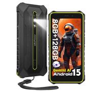 Ulefone RUGKING 2 Pro Android 15 Smartphone Irrompible 8GB +128 GB/2TB TF, AI Movil Octa Core 5.45" Cristal Gorilla Movil Rugerizado 4550mAh, 13MP, Movil Pequeño NFC/Linterna/Garantía de 2 Años-Verde